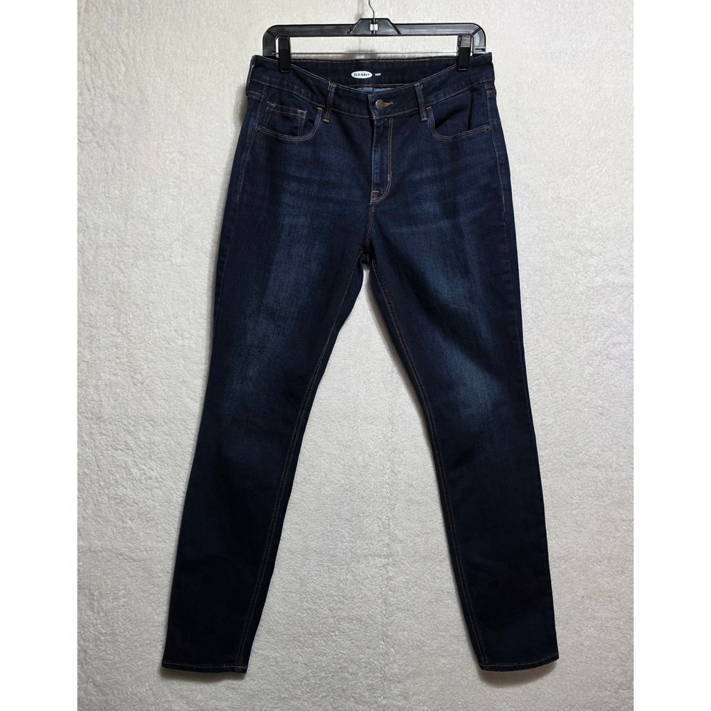 Old Navy Womens Skinny Jeans Dark Wash Size 12 Long‎ Denim Pants